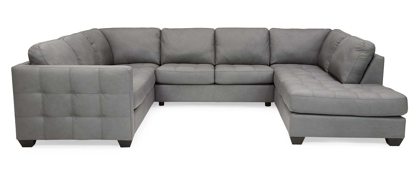 Barrett Sectional in Leather with Right Chaise - Custom Configuration and Cover